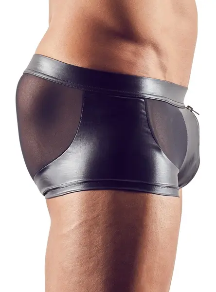 NEK Powernet muške pantalone XL sa wet look panelima i rajsferšlus detaljem