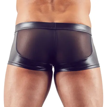 NEK Powernet Muške Pantalone S Crne Wet Look sa Patent Zatvaračem