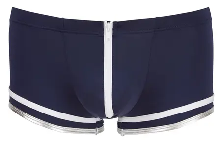 NEK Mikrofiber Mornarske Muške Pantalone M - Široki Prednji Patent Zatvarač, Tamnoplava/Bela