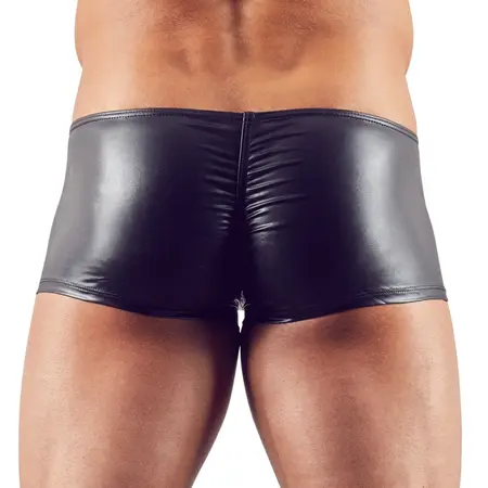 NEK Sjajne Crne Muške Pantalone 2XL sa Dekorativnim Patent Zatvaračima