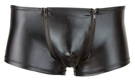 NEK Sjajne Crne Muške Pantalone 2XL sa Dekorativnim Patent Zatvaračima