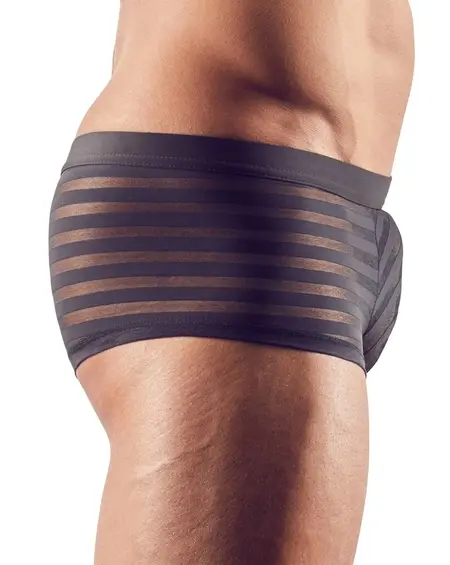 NEK Muške Poluprozirne Prugaste Pantalone XL Crne Rastegljive