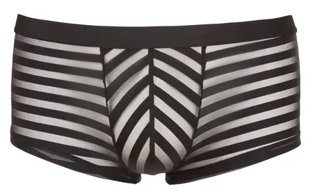 NEK Muške Poluprozirne Prugaste Pantalone S Crne Rastegljive