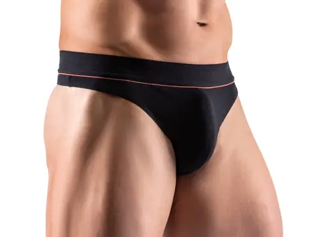 Svenjoyment Men's String S Black-Red Organic Cotton Oeko-Tex