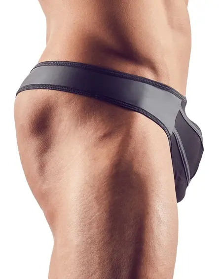 NEK muški string L crni powernet i mat materijal, prugasti akcenti