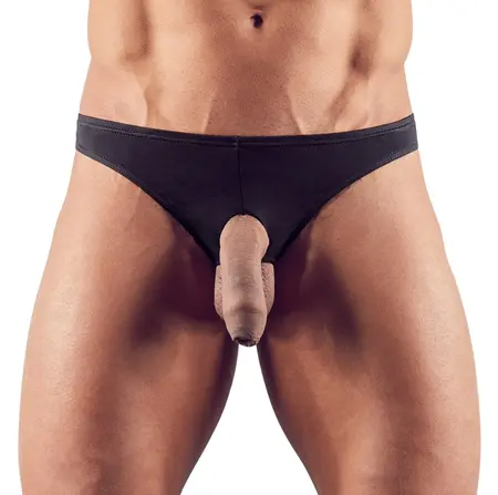 Mister B Muške String Gaćice S Rastegljivi Mikrofiber Anatomski Veš Crni