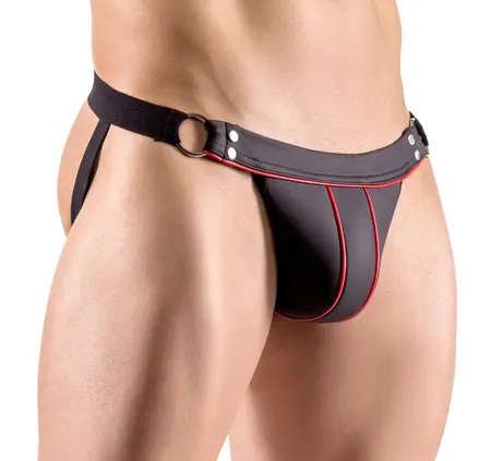 Svenjoyment Jock String 2XL Black Matte Look with Red Trim