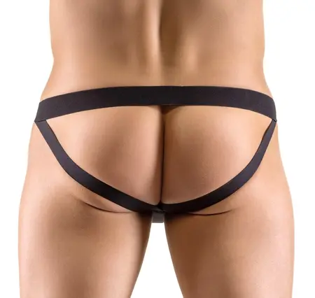 Svenjoyment Jock String S/M Black-Red Matte Look, Soft Stretch Material