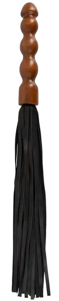 ZADO Kožni Floger Drvo - Premium Kožne Trake i Drvena Ručka 60cm