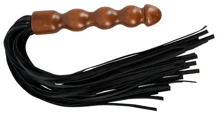 ZADO Kožni Floger Drvo - Premium Kožne Trake i Drvena Ručka 60cm