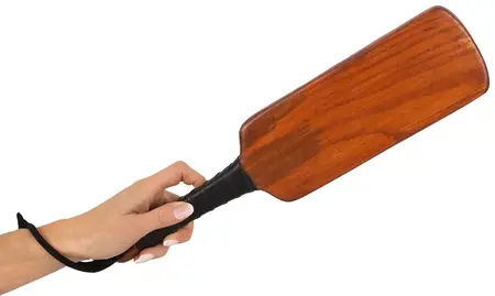 ZADO Solid Wood Impact Paddle with Leather Handle 40 cm