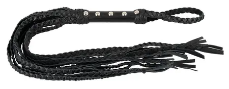 You2Toys Kožni Floger Cat-O-Nine, Pletena Koža, 70cm, Crni