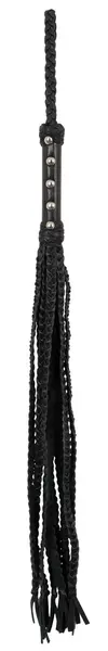 You2Toys Kožni Floger Cat-O-Nine, Pletena Koža, 70cm, Crni