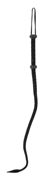ZADO Single Tail Bič od Antilopa 90cm - Pletena Koža, Ojačana Ručka