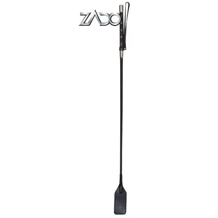 ZADO Braided Leather Crop Black 69cm with Wrist Loop