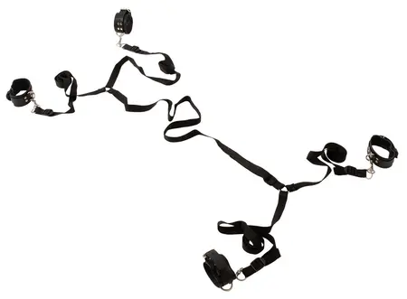 ZADO Bed Restraint Set - Adjustable Leather Restraints, Universal Fit