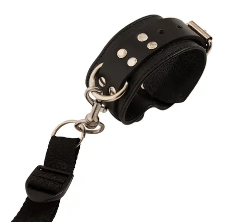 ZADO Bed Restraint Set - Adjustable Leather Restraints, Universal Fit