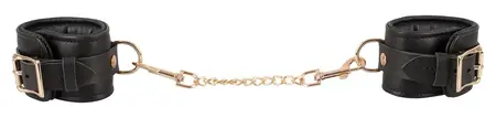 ZADO Leather Handcuffs Gold Edition - Premium Padded Wrist Restraints