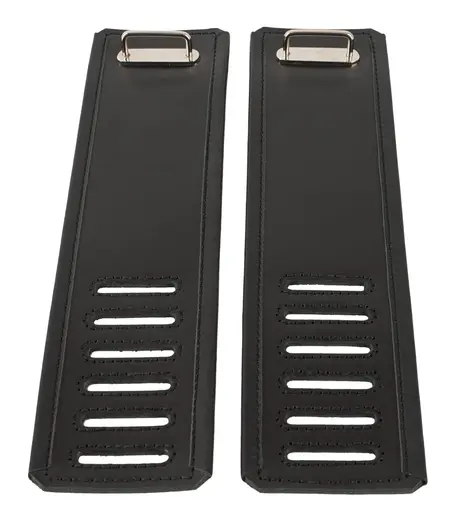 ZADO Leather Wrist Restraints Adjustable Black 30x8 cm