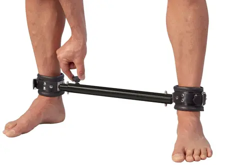 ZADO Podesiva kožna šipka za gležnjeve 35-60cm crni metalni sistem