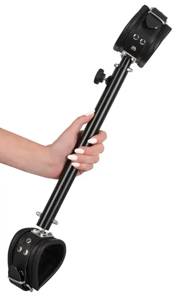ZADO Podesiva kožna šipka za gležnjeve 35-60cm crni metalni sistem