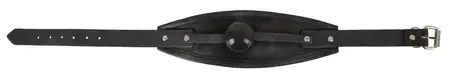 ZADO Leather & Silicone Adjustable Gag Mask - Black, 4 cm Ball