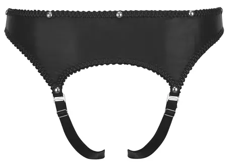 ZADO Lamb Nappa Leather L Open-Front String with Stud Accents