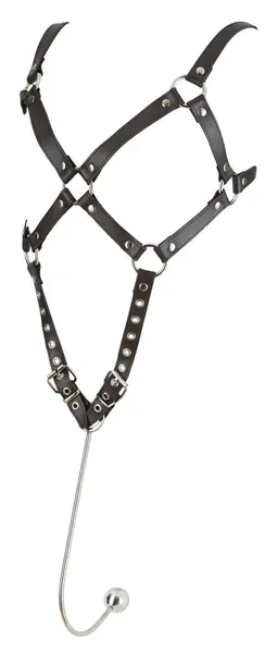 ZADO Adjustable Leather Harness S-L with Stainless Steel Hook