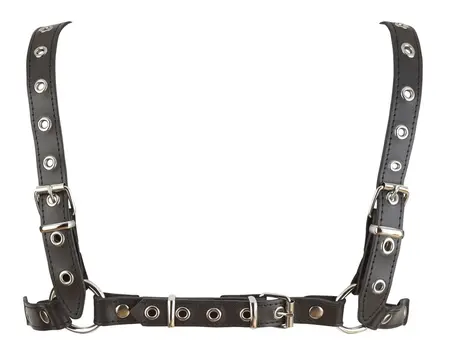 ZADO Adjustable Leather Harness S-L with Stainless Steel Hook
