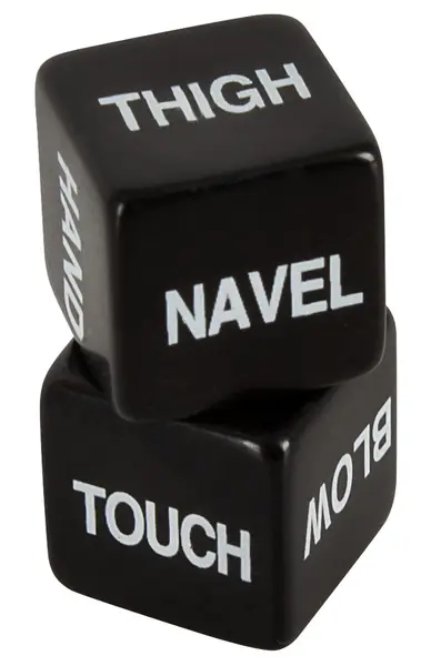 You2Toys Dice Set 2-Piece Black Acrylic 10 Packs English Print