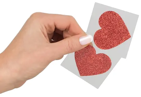 You2Toys Lepljivi Srcoliki Nalepnice za Bradavice Crvene 5.2x4.9cm Prijateljske za Kozu 1 Par