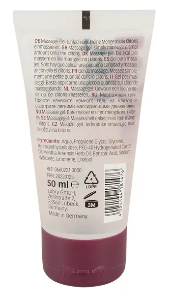 Just Play Orgasm Gel 50ml - Mint-Infused Intimate Massage Gel Vegan