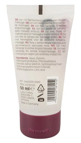 Just Play Hemp Seed Water-Based Lubricant 50ml - Vegan Formula