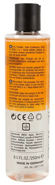EROS 2in1 Anal & Delay Water-Based Lubricant 250ml Odourless