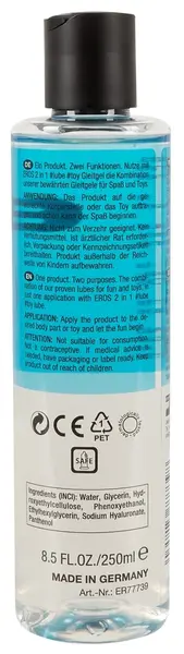 EROS 2in1 Water-Based Lubricant & Intimate Device Gel 250ml