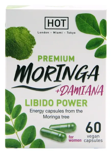 HOT BIO Moringa Libido Power Caps 60 - Veganski biljni dodatak za žene