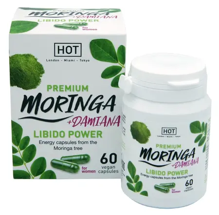 HOT BIO Moringa Libido Power Caps 60 - Veganski biljni dodatak za žene