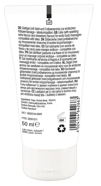 Lick it! Vino-jagoda veganski gel za masažu 50 ml - Mirisna formula na bazi vode
