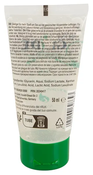Just Glide Bio vodeni vegan lubrikant 50 ml u eko tubi