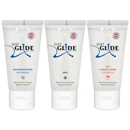 Just Glide set vodenih lubrikanata 3x200 ml vegan za osetljivu kožu