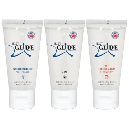 Just Glide set lubrikanata 3x50 ml - Waterbased, Toys, Anal formula
