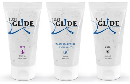 Just Glide set lubrikanata 3x50 ml - Waterbased, Toys, Anal formula