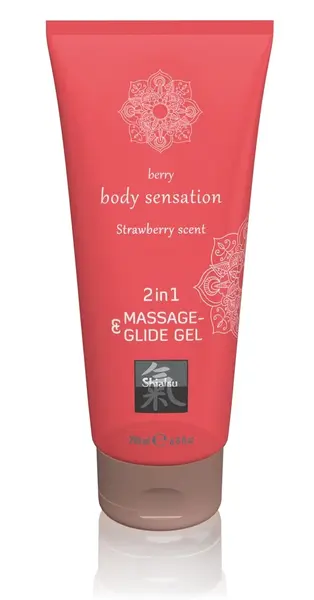 HOT gel za masažu i lubrikaciju 2u1 jagoda 200 ml - hidratantna formula