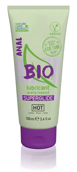 HOT BIO Superglide Anal lubrikant na bazi vode 100 ml - Ekološka tuba