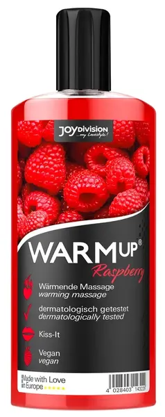 Joydivision WARMup masažna tečnost Malina 150ml - Formula za zagrevanje