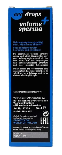 HOT Volume Muškarci 30 ml - Dijetetski suplement za podršku vitalnosti