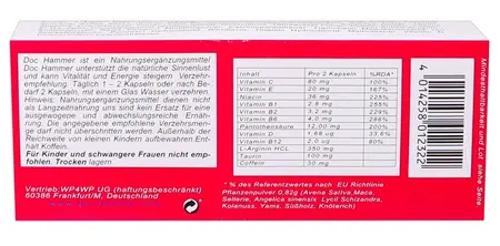 Doc Hammer Pop Master 24 kapsule - Dijetetski suplement za odrasle, proizvedeno u Nemačkoj