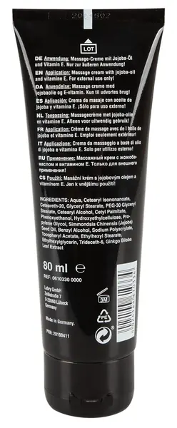 HOT XXL Veganska krema za masažu 80 ml sa jojoba uljem i ekstraktom ginka