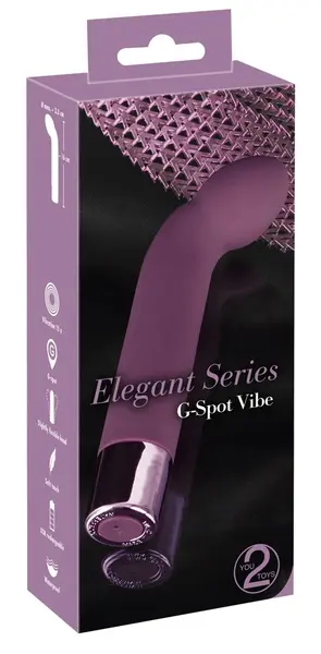 Elegant Series Vibrator G-Spot Curved 15 Modes Waterproof 16cm Purple