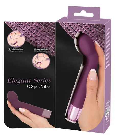 Elegant Series Vibrator G-Spot Curved 15 Modes Waterproof 16cm Purple